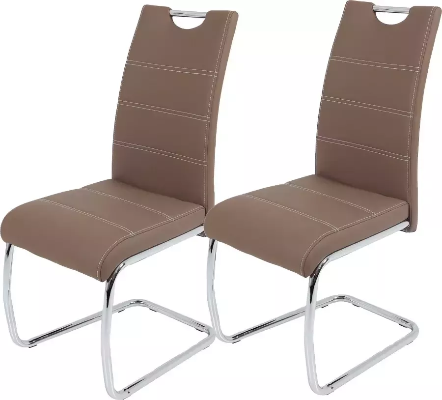 HELA Vrijdragende stoel FLORA 1 2 of 4 stuks vrijdragende stoel (set)