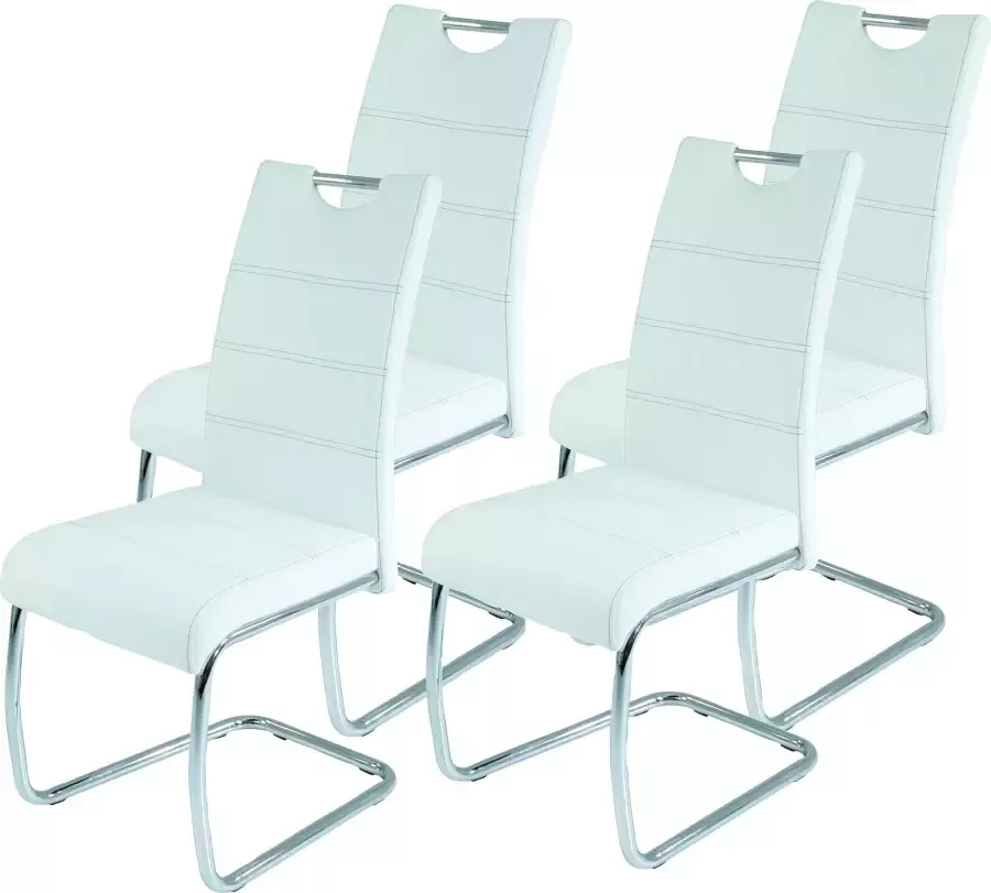 HELA Vrijdragende stoel Flora eetkamerstoelen Vrijdragende stoel set: 1 2 of 4 stuks hoog zitcomfort - Foto 2