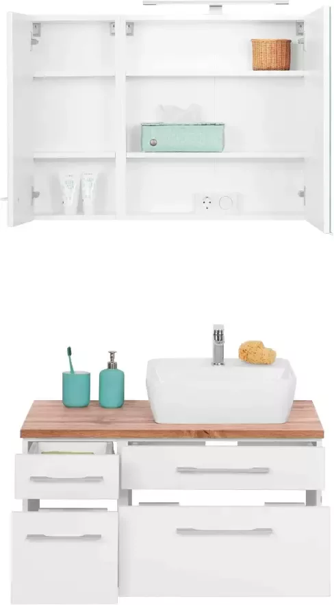 Welltime Badkamerserie Davos Breedte 50 cm met extra rek (3-delig) - Foto 3