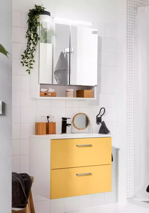 Welltime Badkamerserie Ribera Spiegelkast breedte 60 cm wastafelonderkast (2-delig) - Foto 2