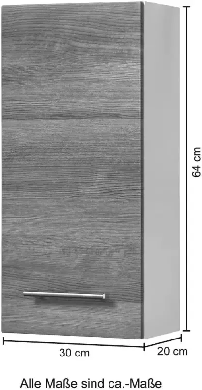 HELD MÖBEL Hangend kastje Trento Badkamermeubel breedte 30 cm 1 deur 2 planken Made in Germany - Foto 5