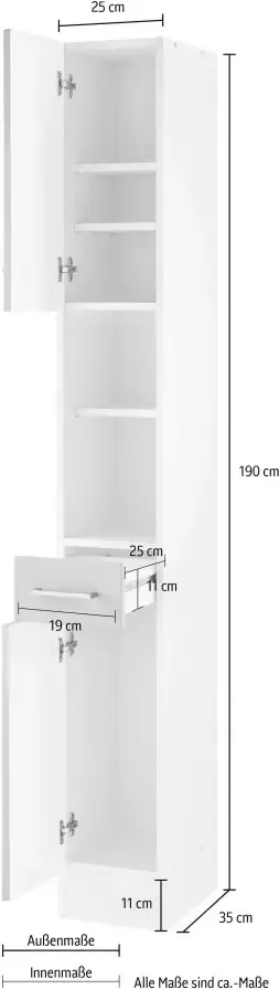 HELD MÖBEL Hoge kast Ribera - Foto 3