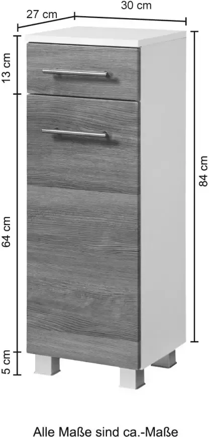 HELD MÖBEL Onderkast Trento Badkamermeubel breedte 30 cm met 1 deur en 1 lade - Foto 6