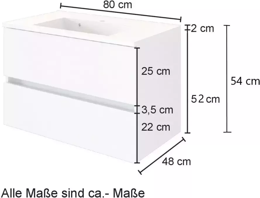 HELD MÖBEL Wastafelonderkast Horki Breedte 80 cm met soft-closetechniek functie - Foto 4