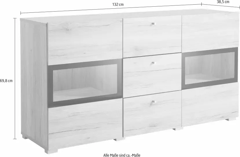 Helvetia Meble Dressoir Baros Breedte 132 cm - Foto 2