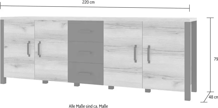 Helvetia Meble Dressoir Olin Breedte 220cm - Foto 2