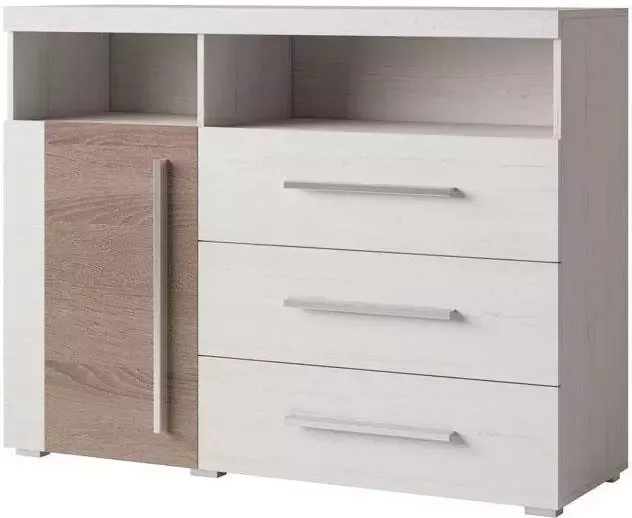 Helvetia Meble Dressoir Roger Breite 120cm moderne Anrichte mit 3 Schubladen Breedte 120 cm - Foto 4