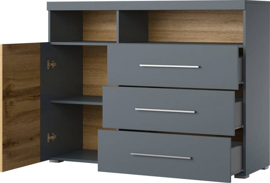 Helvetia Meble Dressoir Roger Breite 120cm moderne Anrichte mit 3 Schubladen Breedte 120 cm - Foto 4