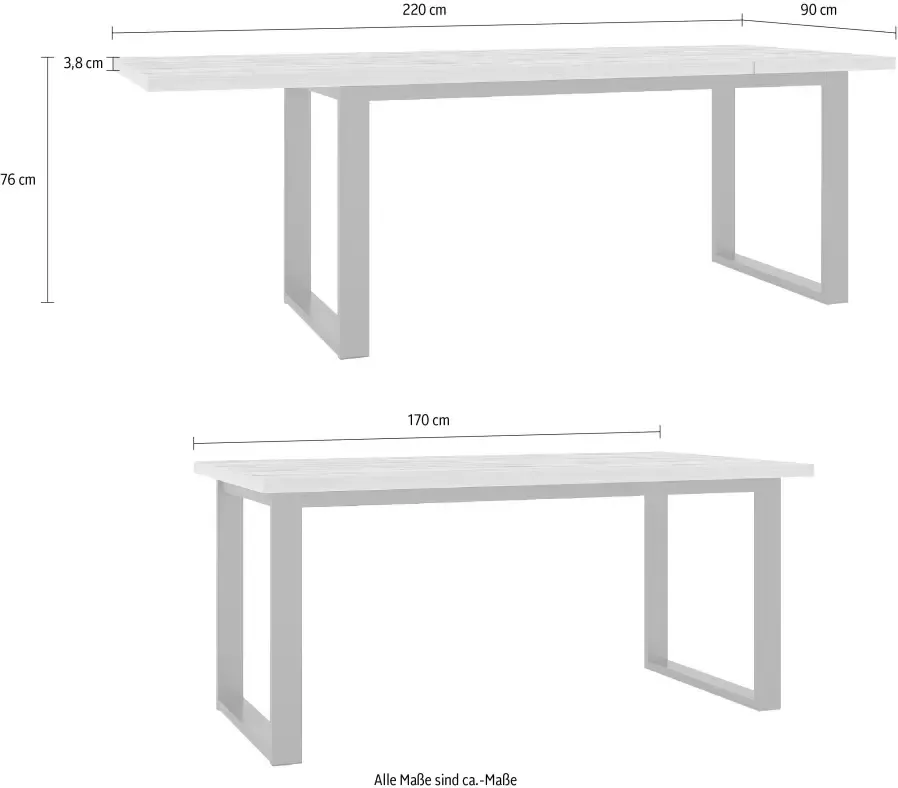 Helvetia Meble Eettafel Halle Breedte 170 cm uittrekbaar tot 220 cm - Foto 3