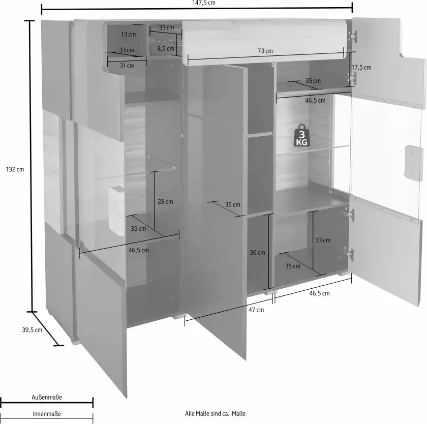 INOSIGN Highboard Toledo - Foto 5