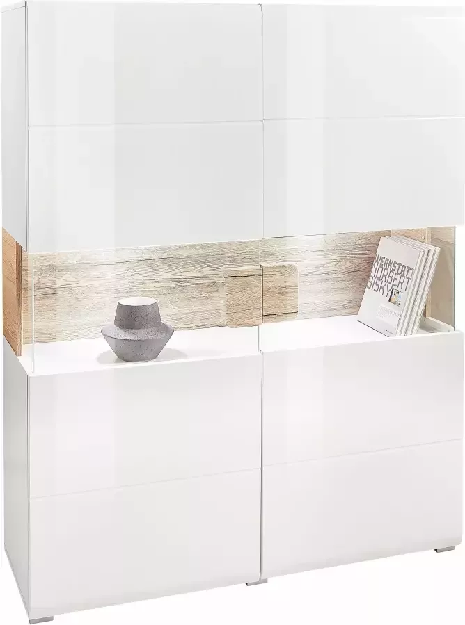 INOSIGN Highboard Toledo Breite 121 5 cm trendige Hochkommode mit 2 Türen Hoogte 152 cm - Foto 4