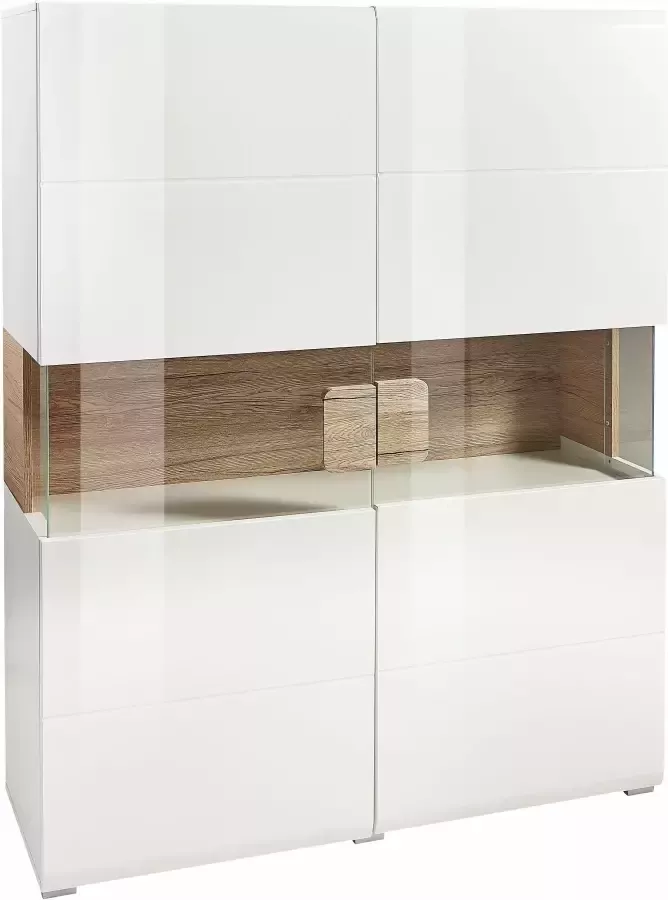 INOSIGN Highboard Toledo Breite 121 5 cm trendige Hochkommode mit 2 Türen Hoogte 152 cm - Foto 3