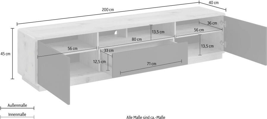 Helvetia Meble Tv-meubel Aston Breedte 200 cm. - Foto 4