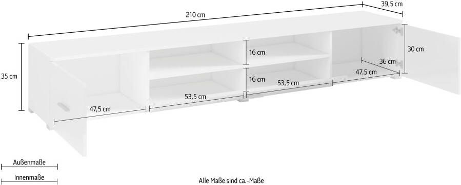 Helvetia Meble Tv-meubel Sarah Breedte 210 cm - Foto 2