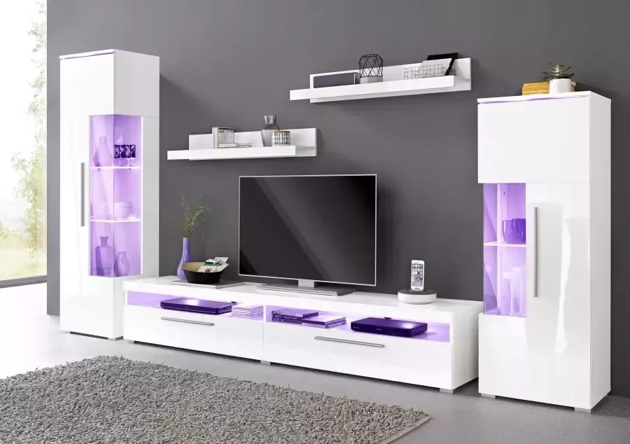 INOSIGN Tv-meubel India Breite 200 cm stilvolle Fernsehschrank mit offenen Fächern - Foto 1