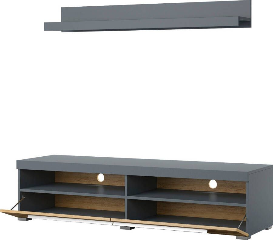 Helvetia Meble Tv-meubel Roger Breite 140 cm stilvolle TV-Kommode inclusive Wandboard Breedte 140 cm - Foto 3