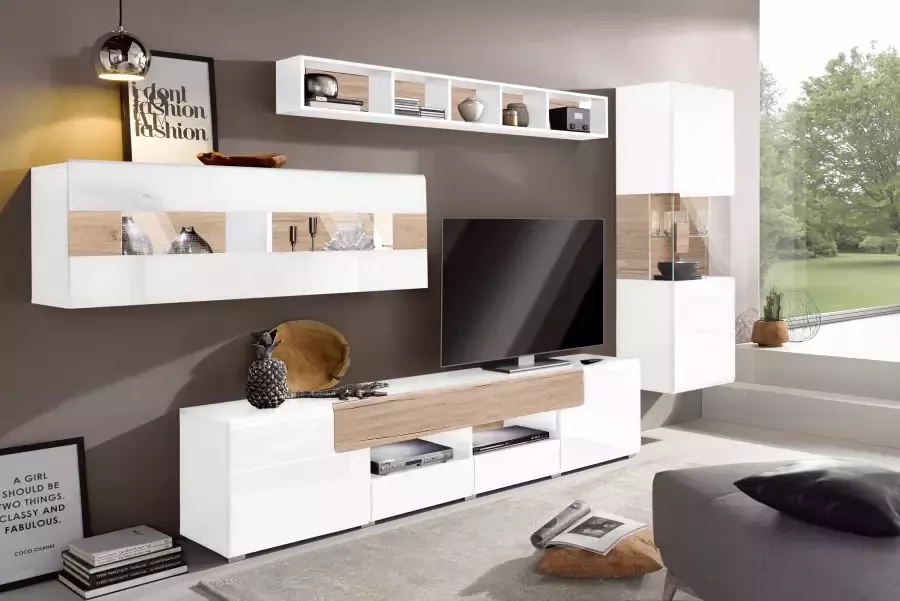 INOSIGN Tv-meubel Toledo Breite 209cm trendige TV-Schrank mit dekorative Fräsungen Breedte 209 cm - Foto 3