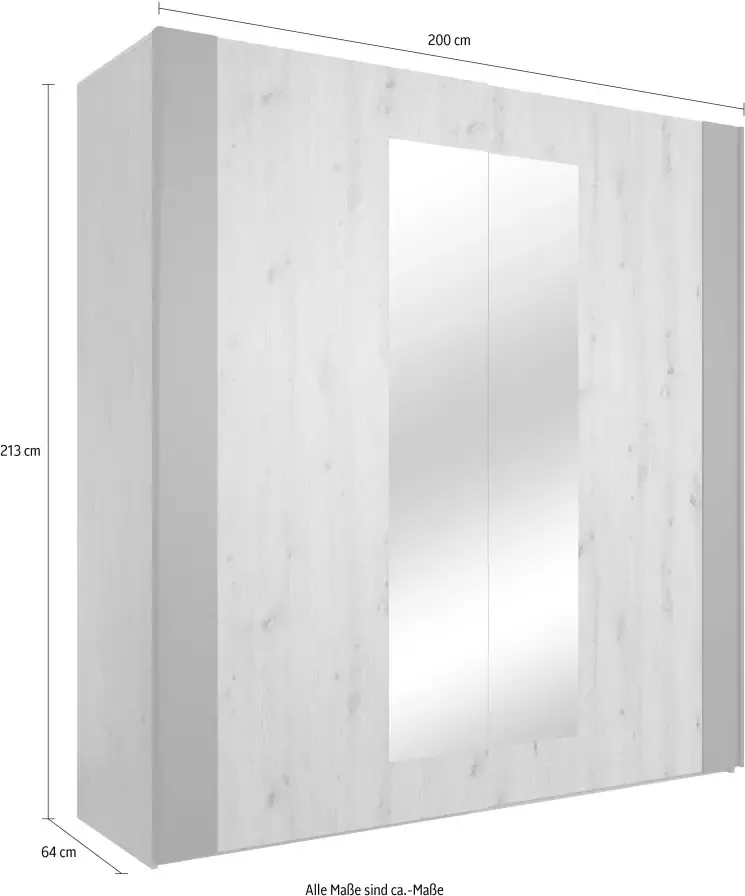 Helvetia Meble Zweefdeurkast Sigma met spiegelvlakken op beide deuren - Foto 2