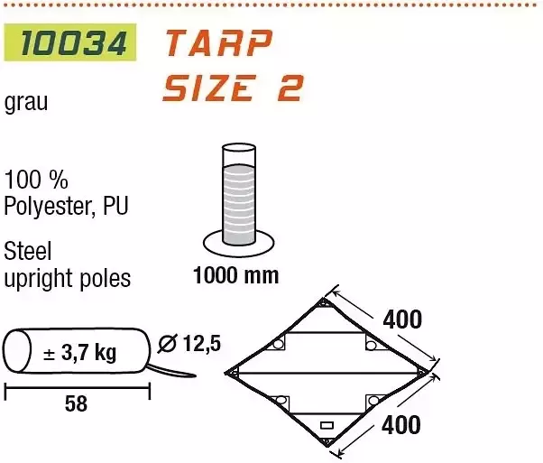 High Peak Schaduwdoek Tarp - Foto 2