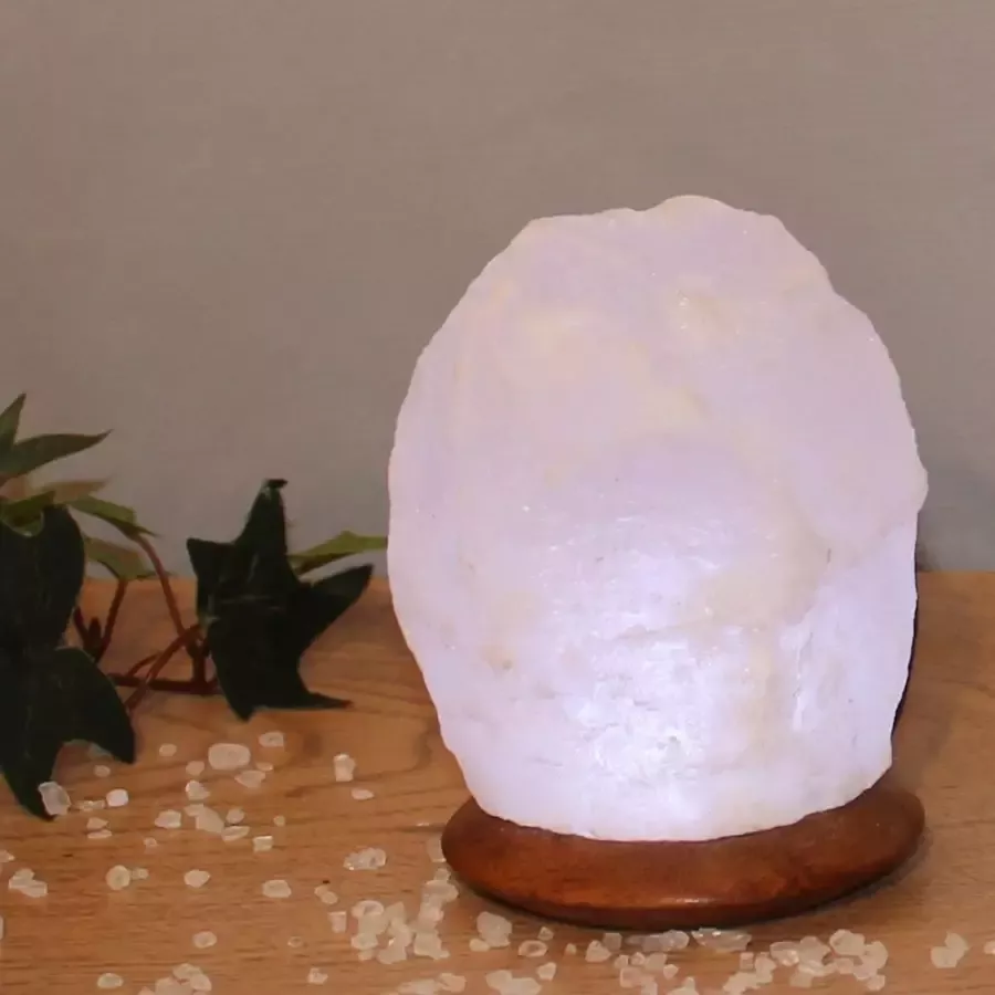HIMALAYA SALT DREAMS Zoutkristal-tafellamp USB-rock Met de hand gemaakt van zoutkristal iedere steen uniek H: ca.10 cm (1 stuk) - Foto 1