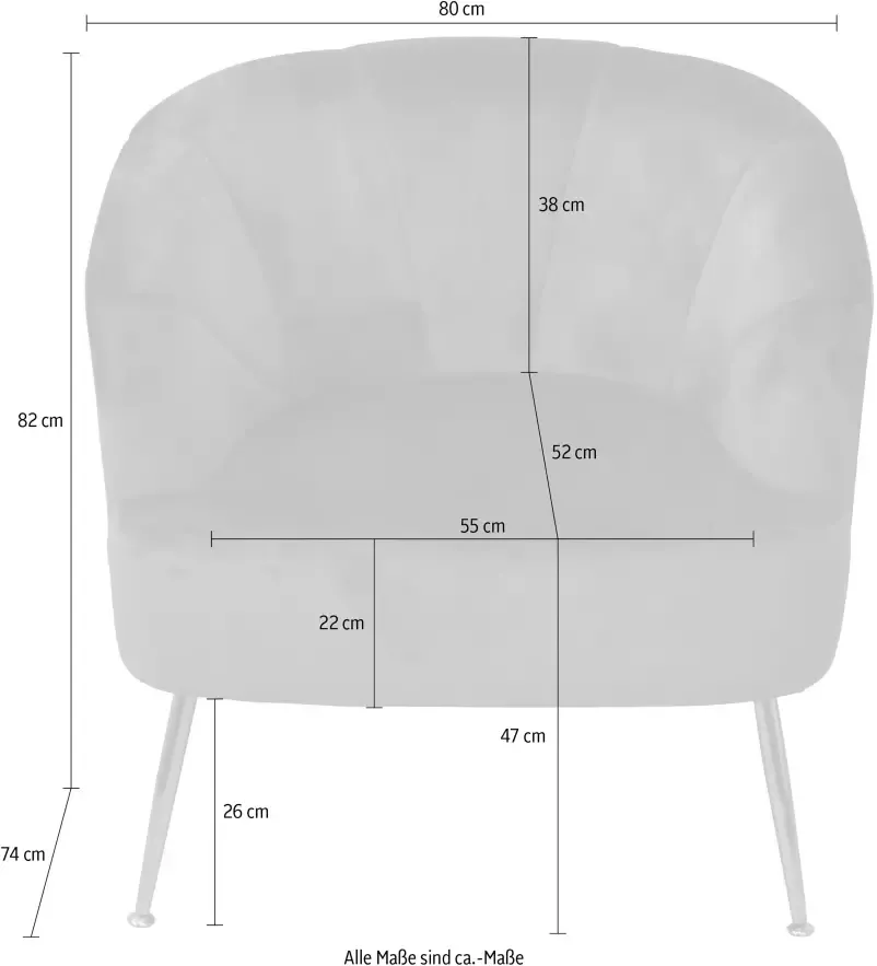 HOFMANN LIVING AND MORE Fauteuil Poten van stalen buizen goudkleurig gelakt veloursovertrek - Foto 2