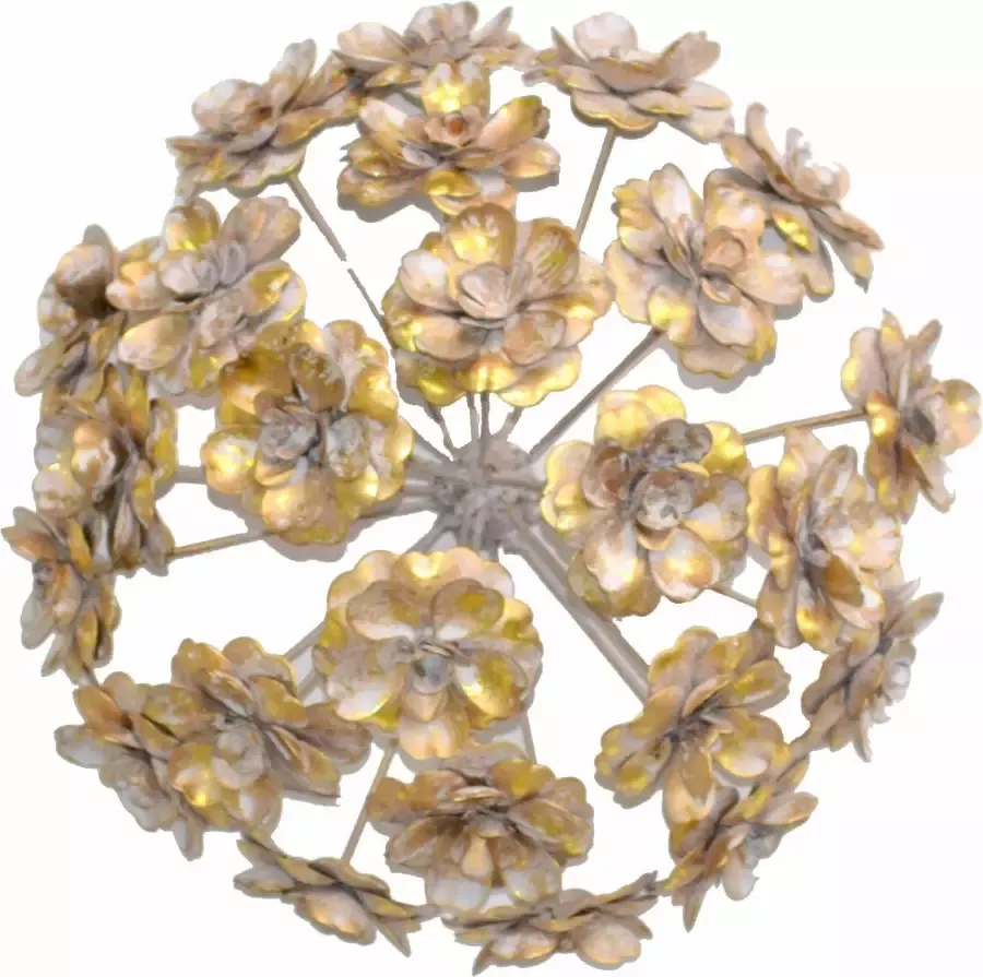 HOFMANN LIVING AND MORE Sierobject voor aan de wand Wanddecoratie van metaal rond motief bloemen - Foto 1