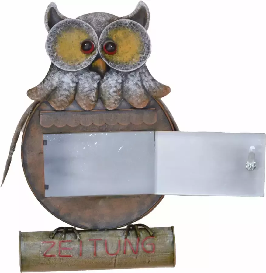 HOFMANN LIVING AND MORE Wandbrievenbus Uil van metaal voor de beschutte plekken buiten - Foto 1