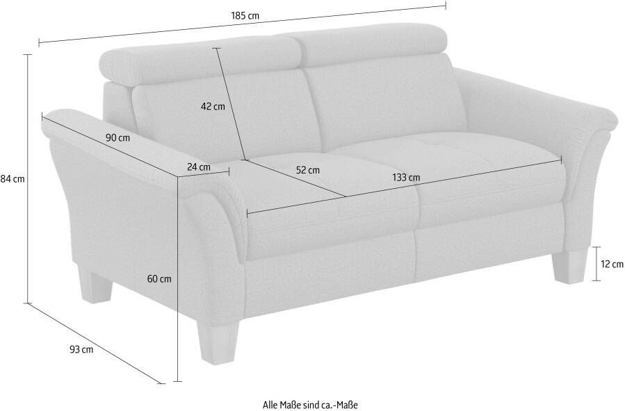 Home affaire 2 5-zitsbank Lindgren naar keuze met tv-functie links of aan beide kanten verstelbare hoofdsteun - Foto 6