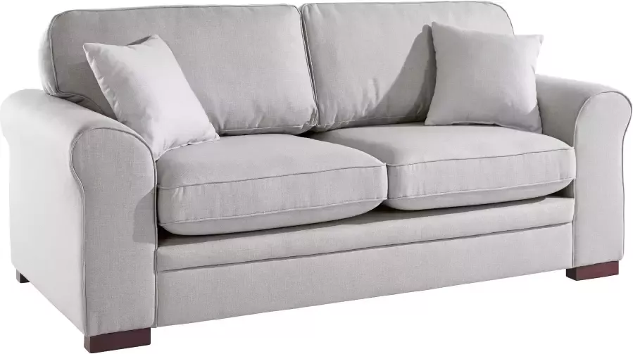 Home affaire 2-zitsbank Broughton zacht zitcomfort incl. 2 sierkussens opstaande naad - Foto 3