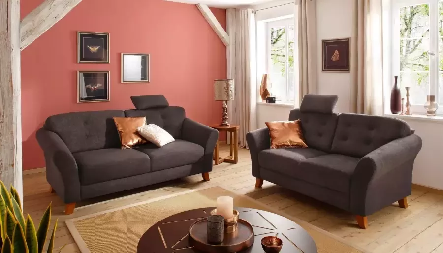 Home affaire 2-zitsbank Trondheim met binnenvering capitonnage achter - Foto 6