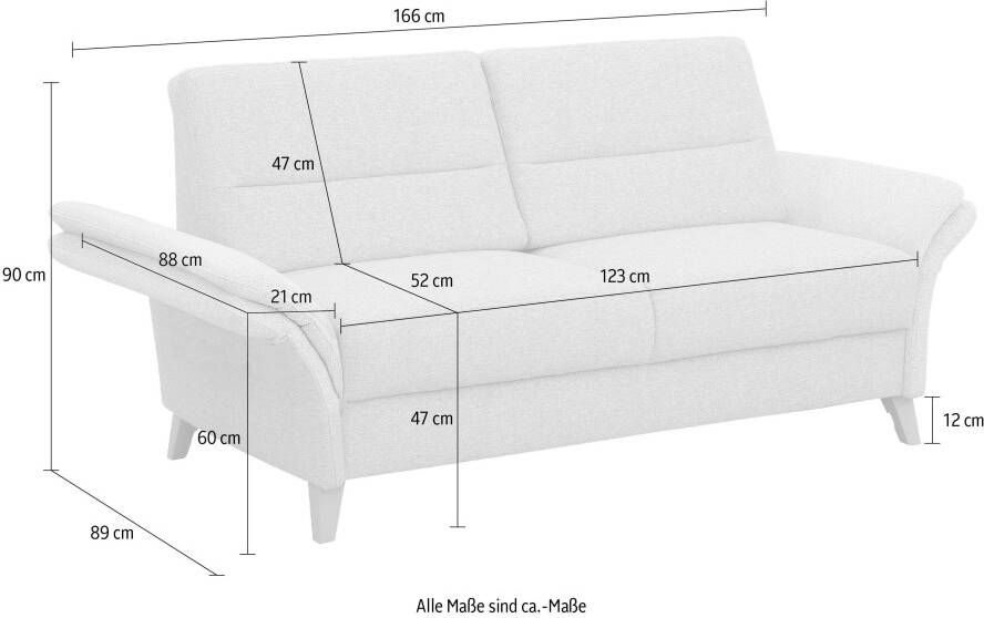 Home affaire 2-zitsbank Westerland Binnenveringsinterieur. Naar keuze met armleuningfunctie - Foto 4