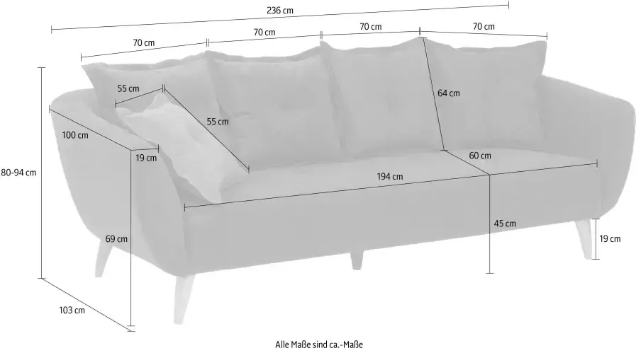 Home affaire 3-zitsbank Baggio Sierkussen inclusief - Foto 4