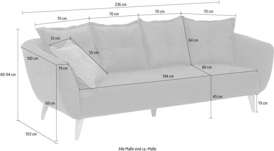 Home affaire 3-zitsbank Baggio Sierkussen inclusief - Foto 5