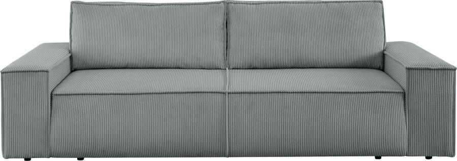 Home affaire 3-zitsbank SHERWOOD slaapbank (257 cm) ribfluweel velours vintage lederlook - Foto 17