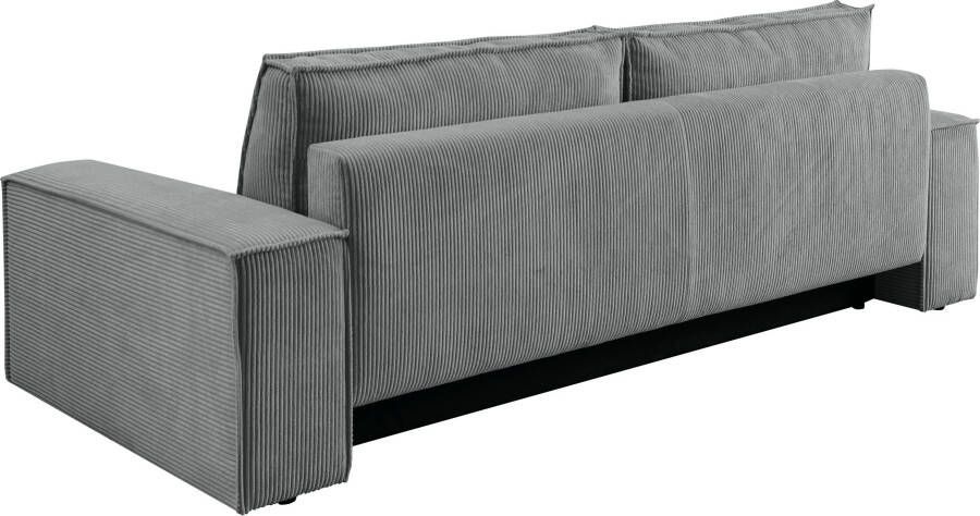 Home affaire 3-zitsbank SHERWOOD slaapbank (257 cm) ribfluweel velours vintage lederlook - Foto 14