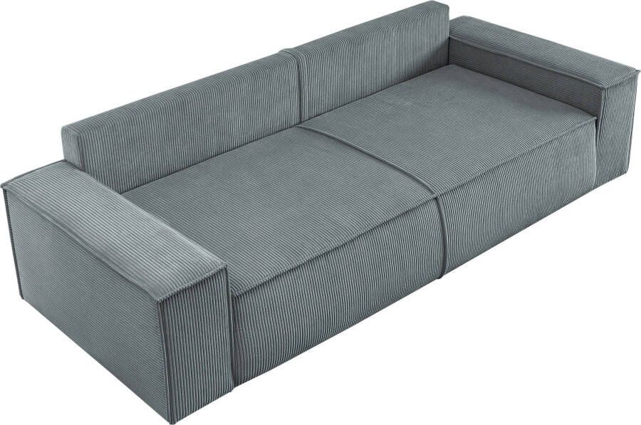 Home affaire 3-zitsbank SHERWOOD slaapbank (257 cm) ribfluweel velours vintage lederlook - Foto 10