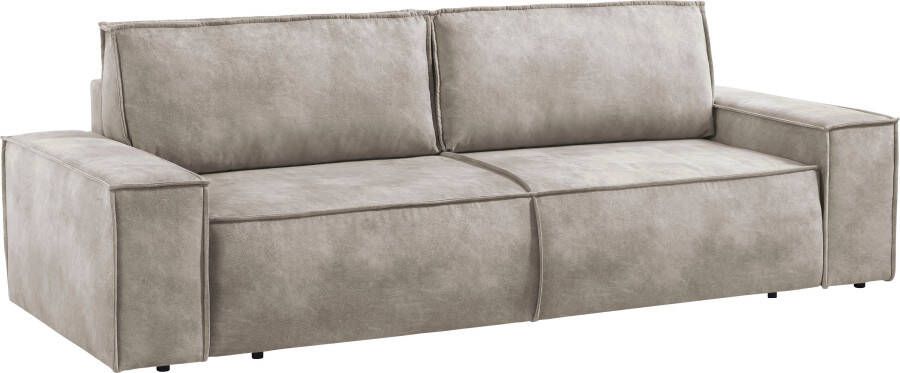 Home affaire 3-zitsbank SHERWOOD slaapbank (257 cm) ribfluweel velours vintage lederlook - Foto 12