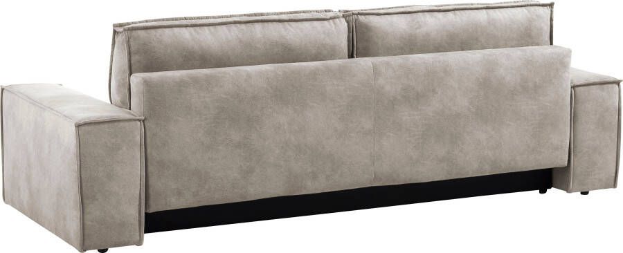 Home affaire 3-zitsbank SHERWOOD slaapbank (257 cm) ribfluweel velours vintage lederlook - Foto 13