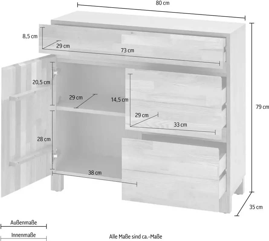 Home affaire Badkamerkast Kaika Breedte 80 cm - Foto 3