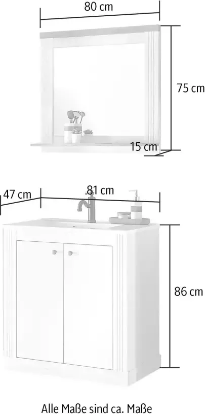 Home affaire Badkamerserie Westminster in romantische rustieke stijl exclusief by otto (2-delig) - Foto 7