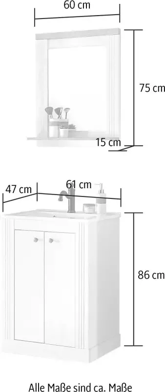 Home affaire Badkamerserie Westminster in romantische rustieke stijl exclusief by otto (2-delig) - Foto 7