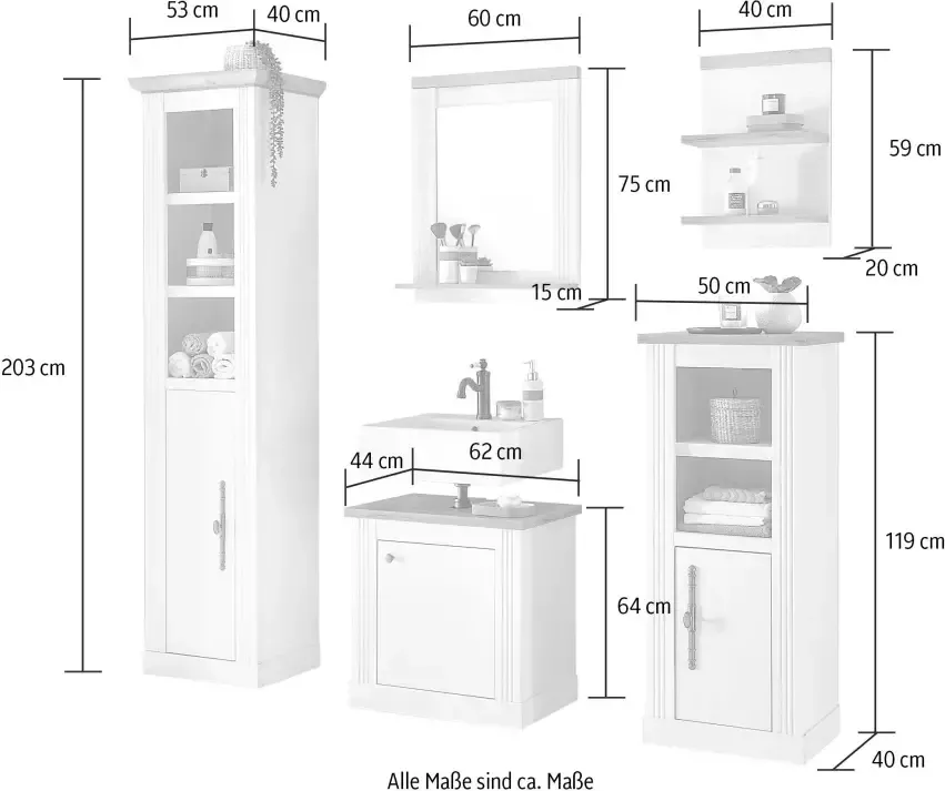 Home affaire Badkamerserie Westminster in romantische rustieke stijl exclusief by otto (5-delig) - Foto 5