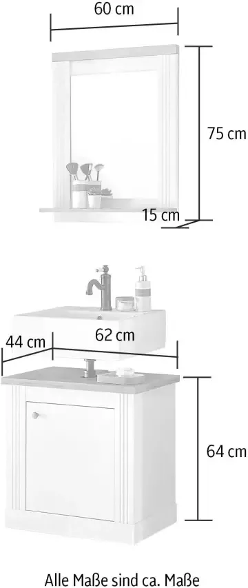 Home affaire Badkamerserie Westminster in romantische rustieke stijl exclusief by otto (2-delig) - Foto 4