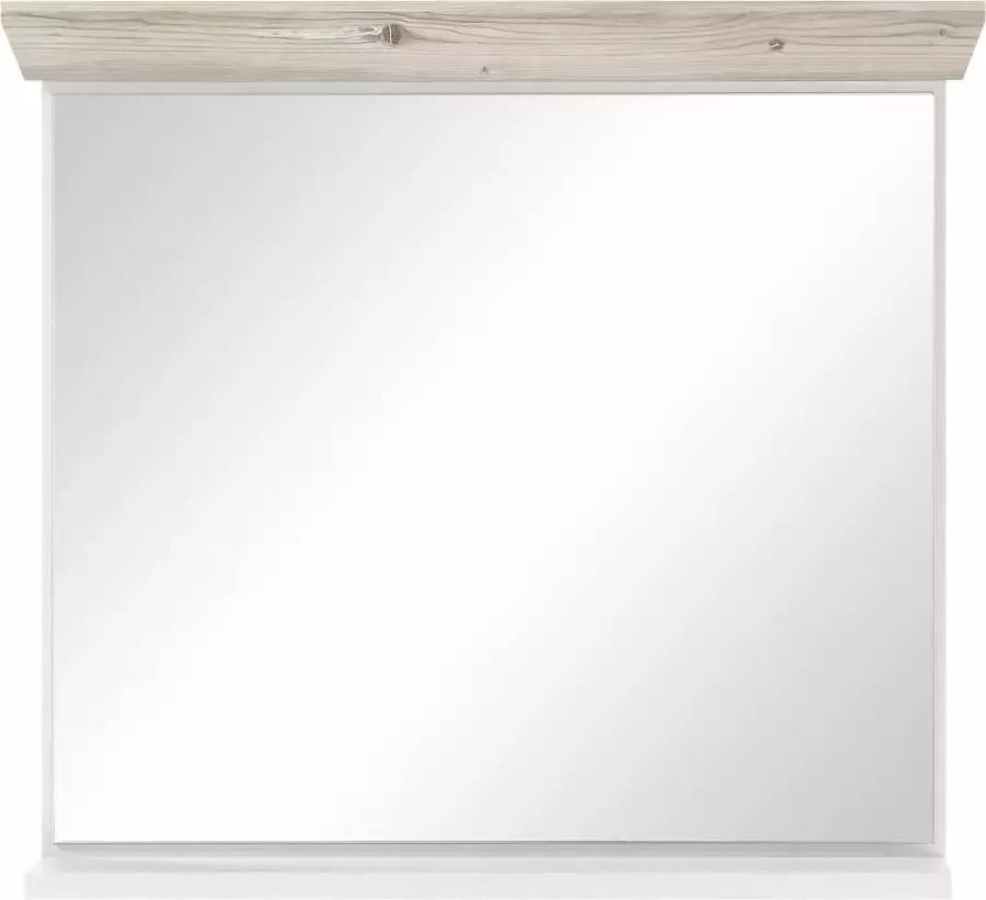 Home affaire Badspiegel Florenz spiegel in landhuisstijl in pinie wit met opbergruimte breedte 80 cm - Foto 5