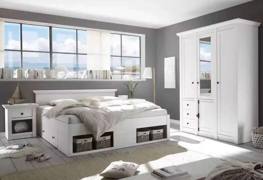 Home affaire Bed California tweepersoonsbed in landelijke stijl opbergbed met lades Bedframe in 3 breedtes beschikbaar ligoppervlak 90 140 180 x 200 cm - Foto 2
