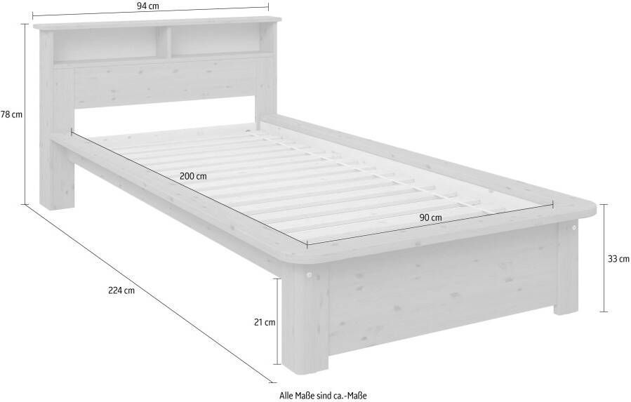 Home affaire Bed Kero gecertificeerd massief hout (grenen) optioneel met lade - Foto 4