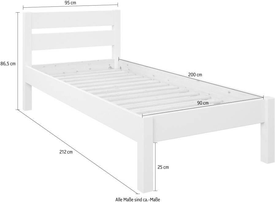 Home affaire Bed "NOA " ideaal voor de tienerkamer gecertificeerd massief hout scandinavisch design - Foto 1