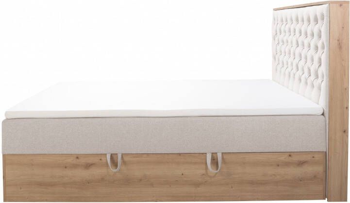 Home affaire Gestoffeerd bed Flero met houtdecor en mooie capitonnage in het hoofdbord (4-delig) - Foto 3