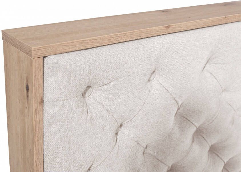 Home affaire Gestoffeerd bed Flero met houtdecor en mooie capitonnage in het hoofdbord (4-delig) - Foto 2