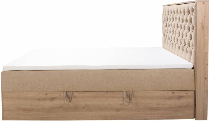 Home affaire Gestoffeerd bed Flero met houtdecor en mooie capitonnage in het hoofdbord (4-delig) - Foto 3
